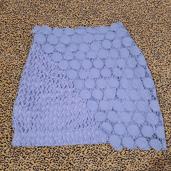 🌈SKY BLUE CROCHET MINI SKIRT-2 - Picture 2 of 8